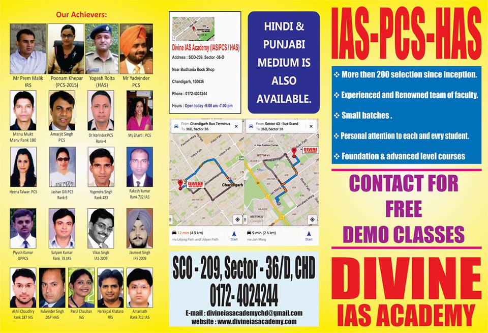 Best IAS Coaching in Chandigarh Divine IAS Academy